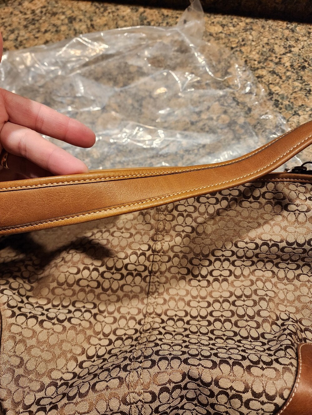 Coach Hobo Signature Canvas Bag W Leather Trim 6618 - Picture 13 of 14